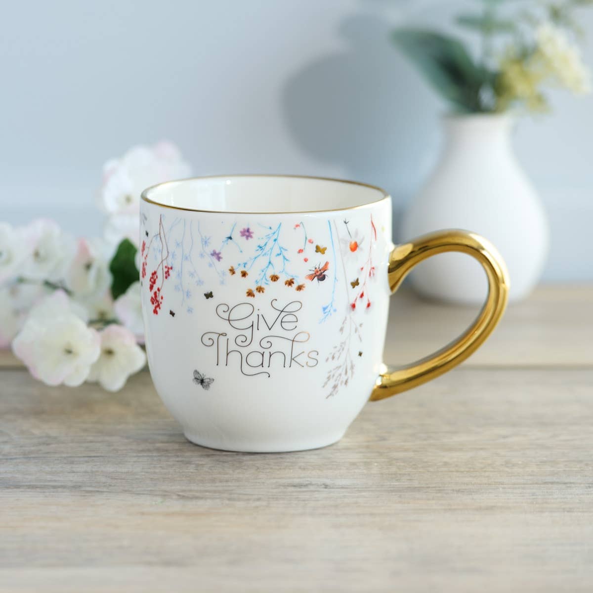Mug White Give Thanks 1 Thess. 5:18