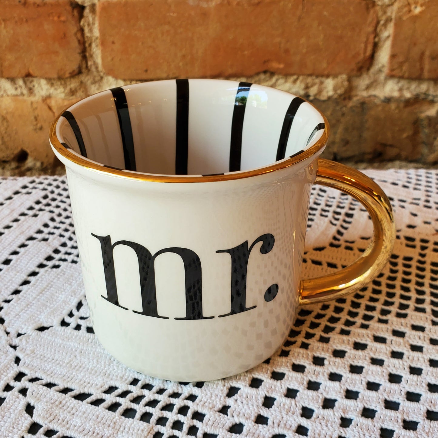 Gold Mr. & Mrs. Mugs (pair)