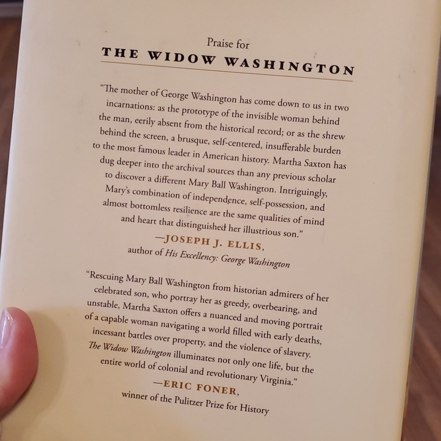 GB The Widow Washington: The Life of Mary Washington