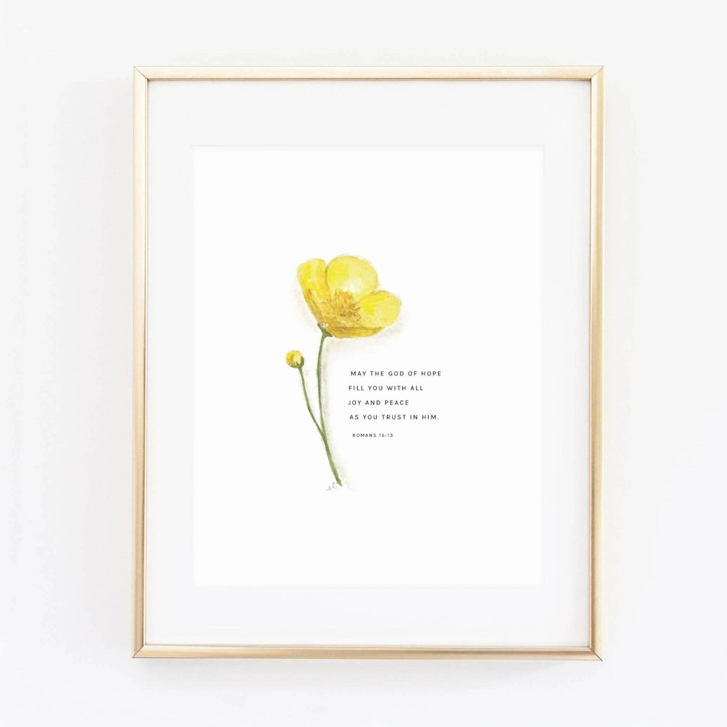 Romans 15:13 Buttercup Scripture Print