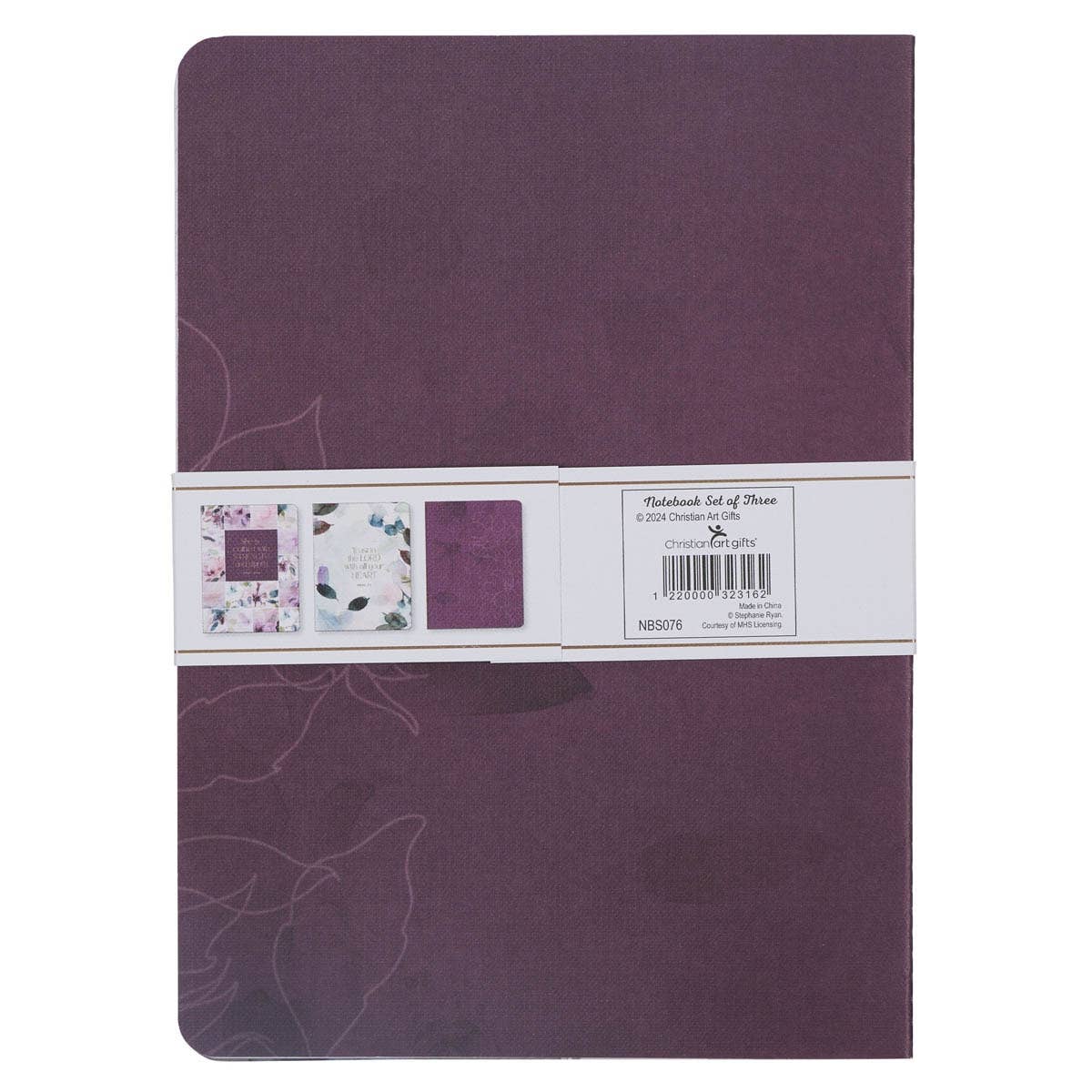 Notebook Set 3pc Strength and Dignity Purple Floral Prov 31: