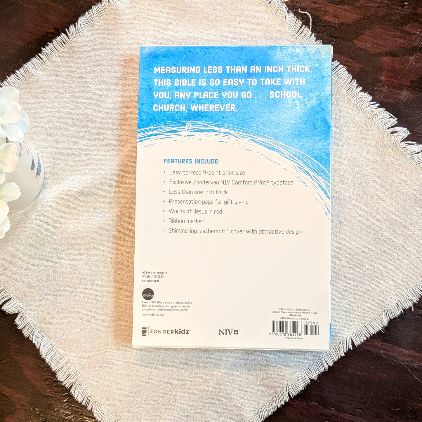 NIV Bible For Kids Pink Thinline Edition