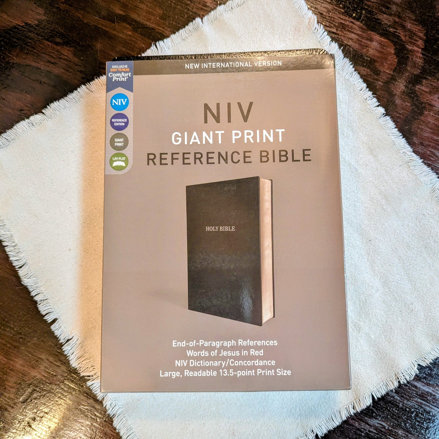 NIV Super Giant Print Reference Bible Leathersoft Chocolate
