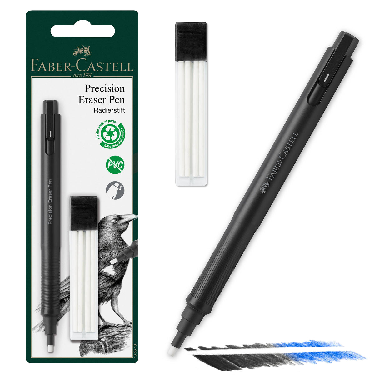 Precision Eraser Pen and Refill Blistercard