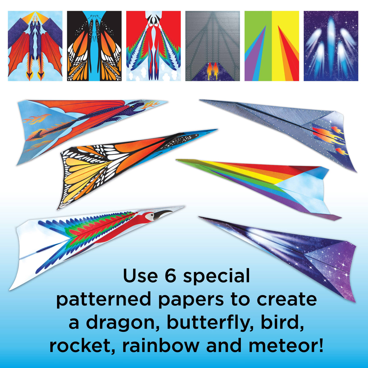 Stunt Squadron Paper Airplane Craft Kit for Kids