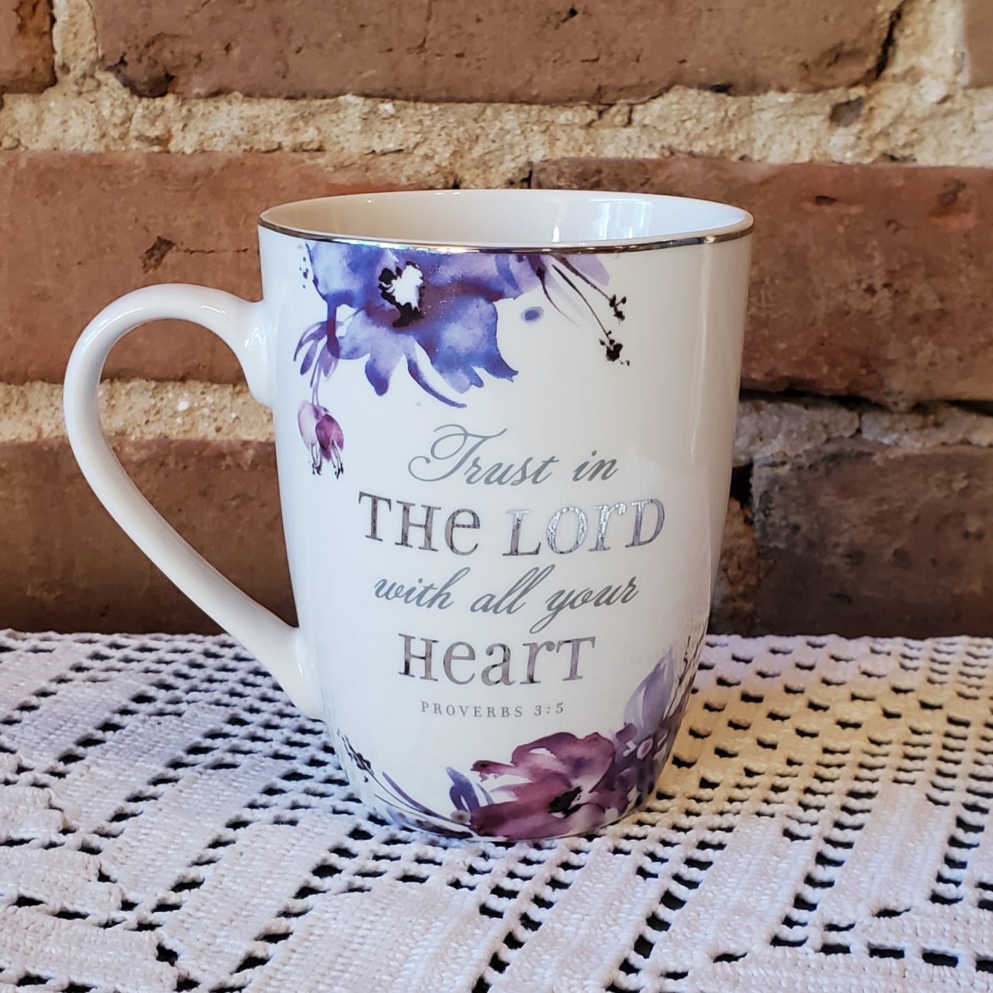 Mug - Trust in the Lord with all Your Heart (purple)