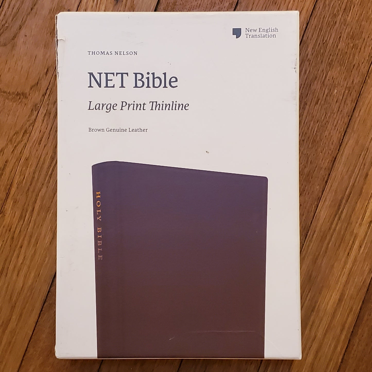 GB NET Bible Large Print Thinline Genuine Leather, Brown
