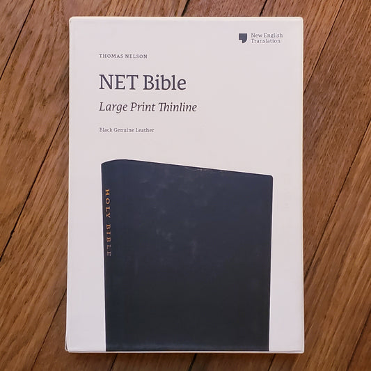 GB NET Bible Large Print Thinline Genuine Leather, Black