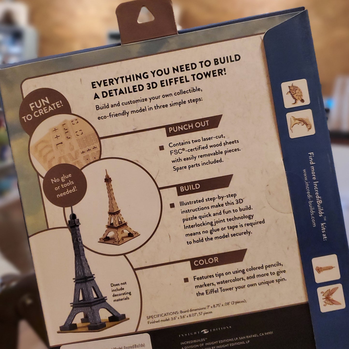 GB Paris: Eiffel Tower 3D Wood Model (Incredibuilds)