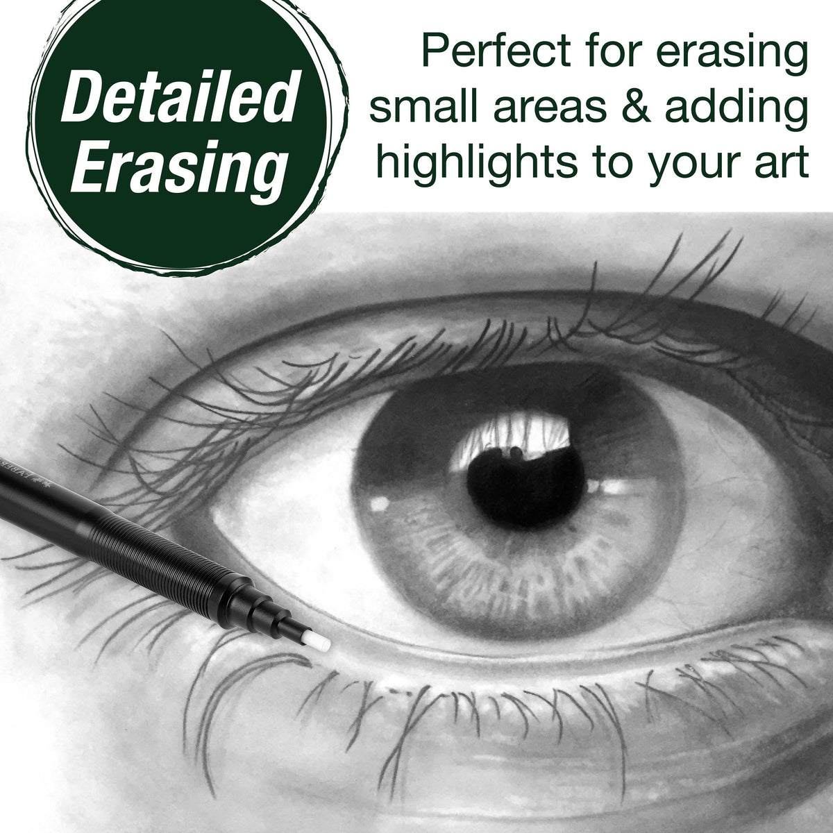 Precision Eraser Pen and Refill Blistercard