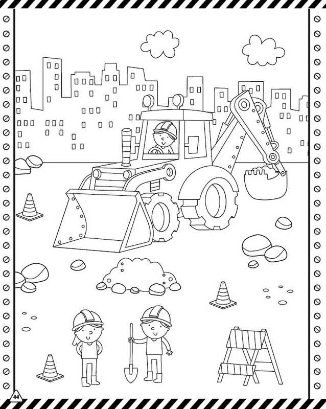 Trucks & Diggers: Sticker Art & Coloring by