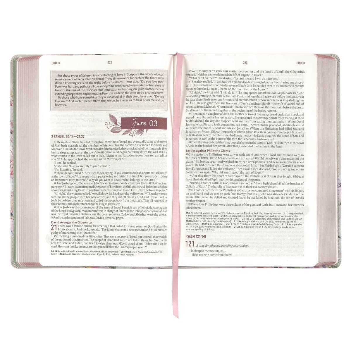 Devotional Bible NLT for Women Faux Leather, Floral