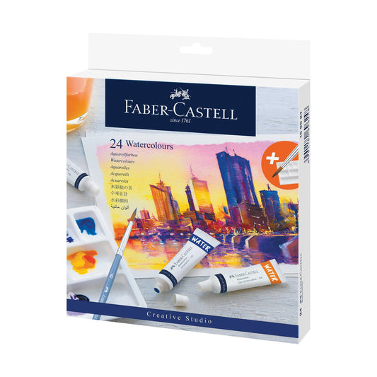 Watercolors, Set of 24 Paint Tubes for Artists