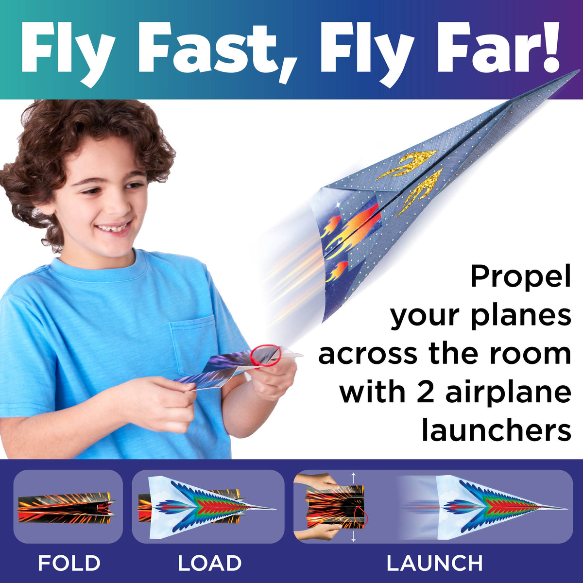 Stunt Squadron Paper Airplane Craft Kit for Kids