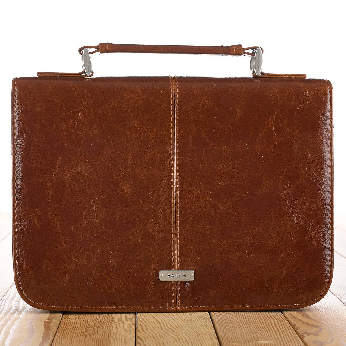 Bible Cover Classic Brown Faith Badge