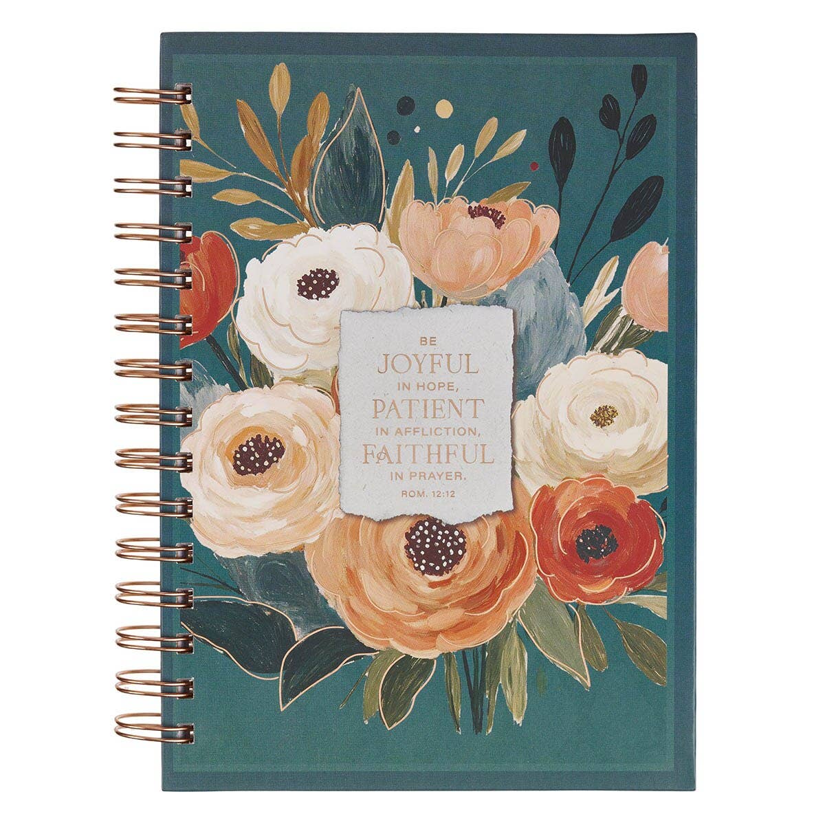 Journal Spiral Multi-color Joy Patient Faithful Rom. 12:12