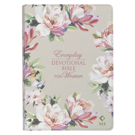Devotional Bible NLT for Women Faux Leather, Floral