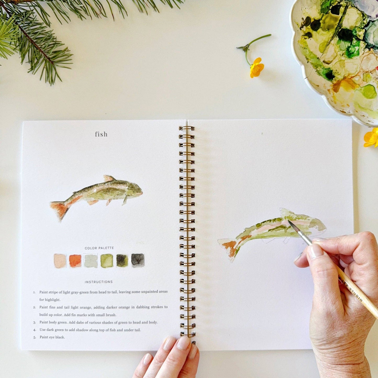 GB Camping Watercolor Workbook