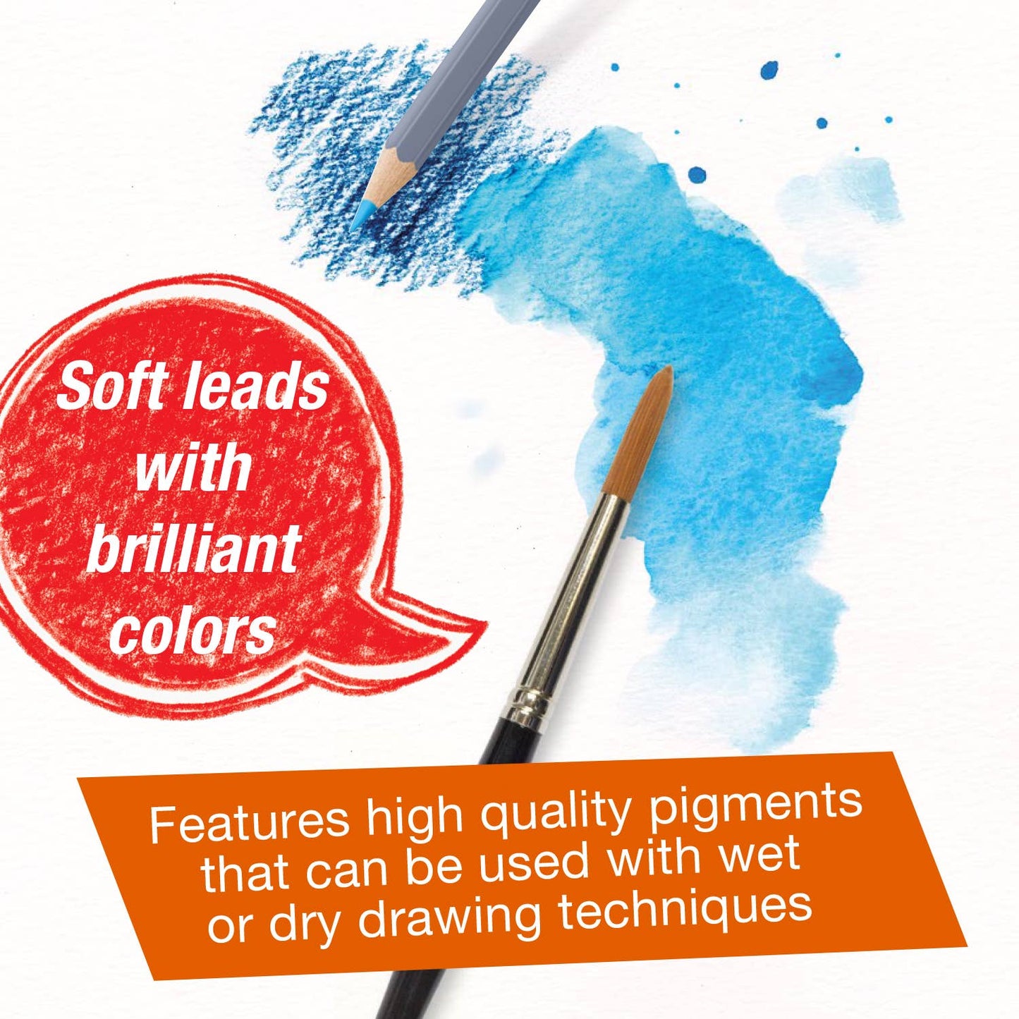 Goldfaber Aqua Watercolor Pencils, Box of 12 Pastel Colors