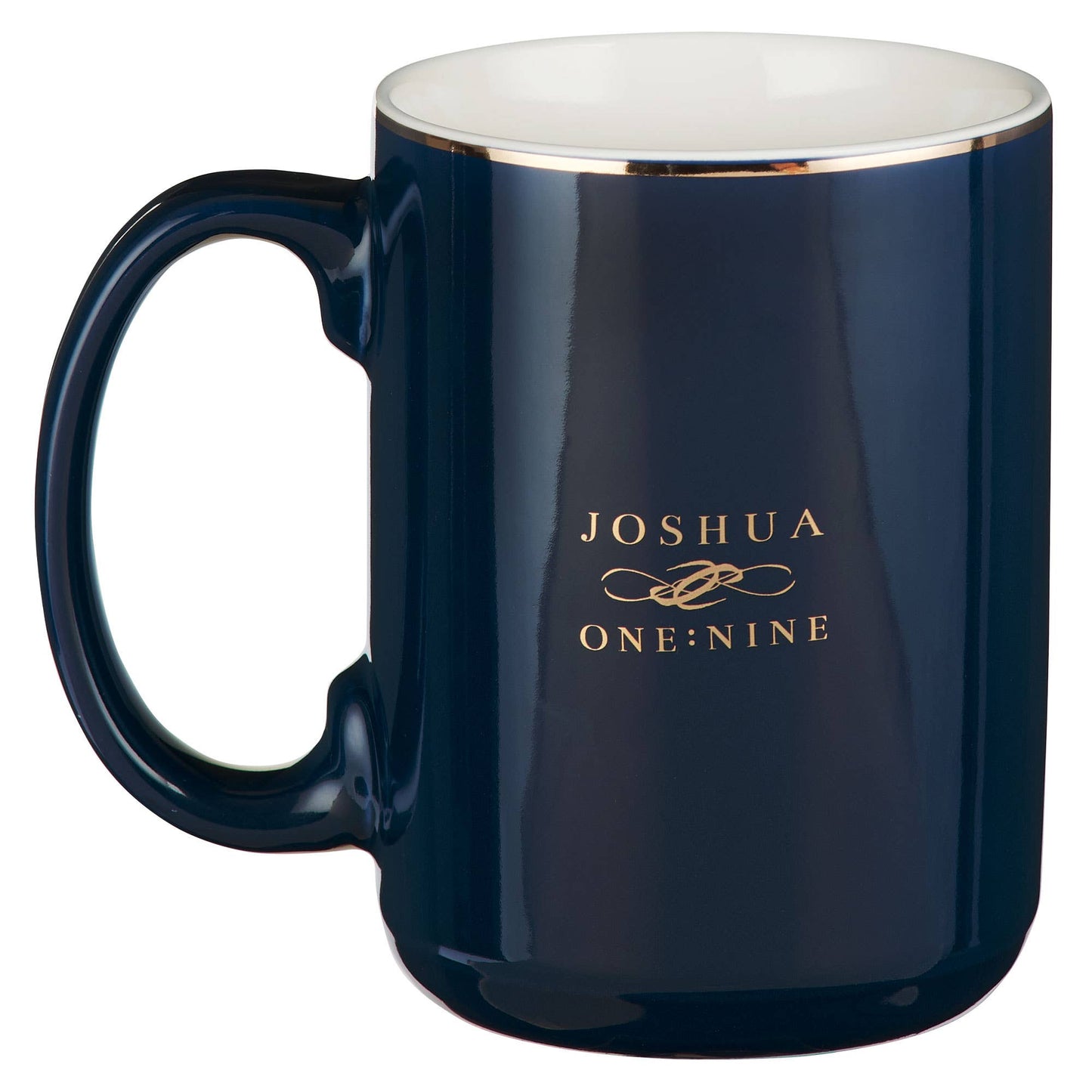 Mug Navy Be Strong and Courageous Joshua 1:9