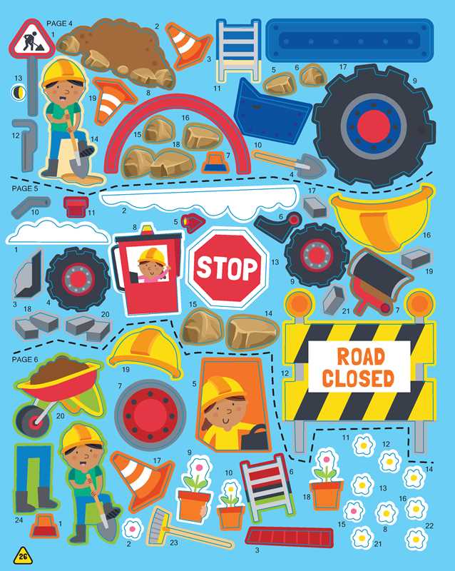 Trucks & Diggers: Sticker Art & Coloring by