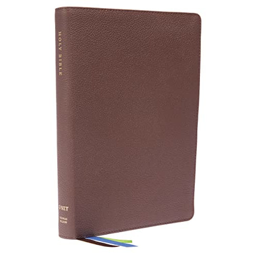 NET Bible, Thinline Large Print, Brown Genuine Leather
