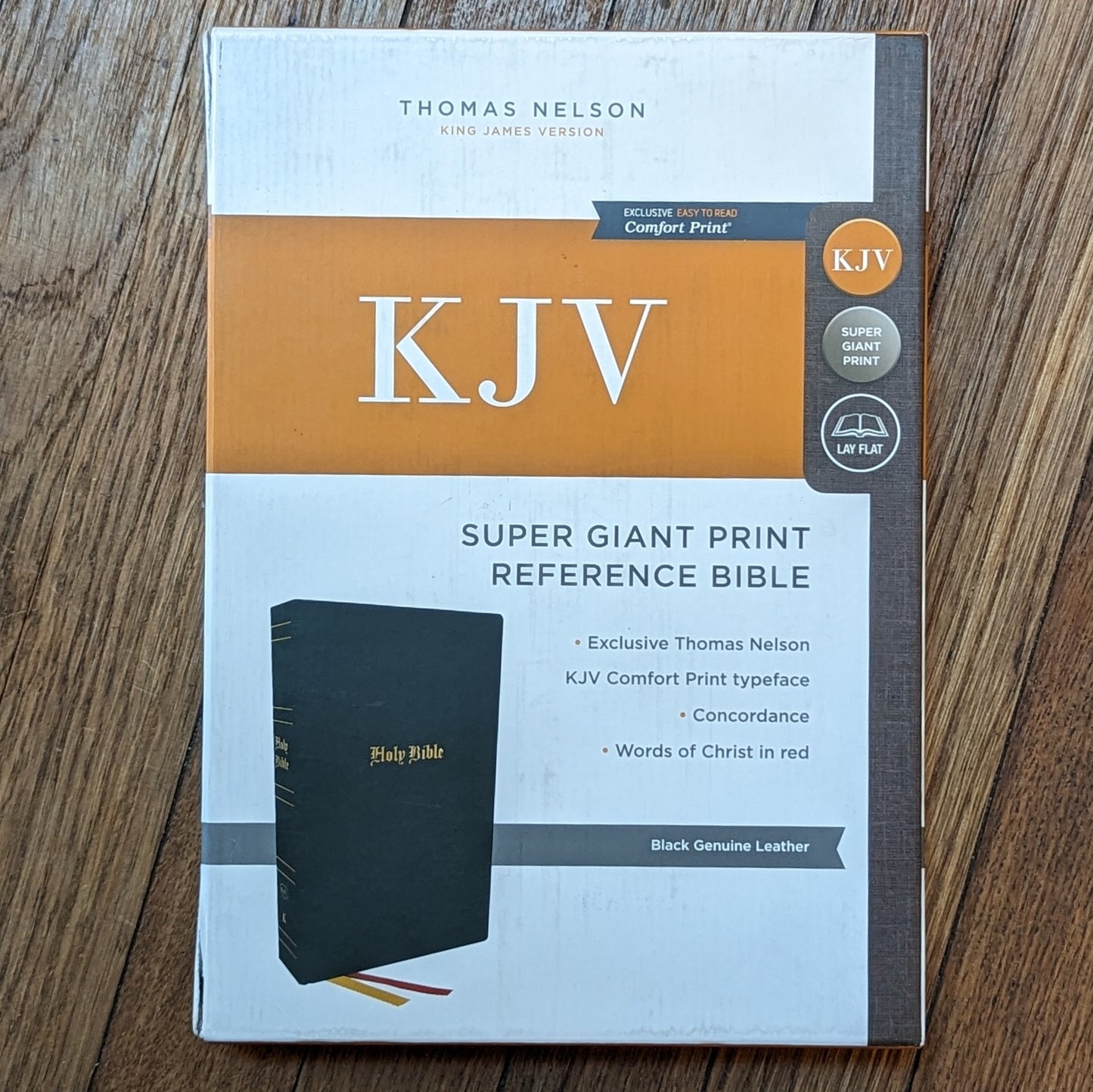 GB KJV Super Giant Print Reference Bible (black genuine leather)