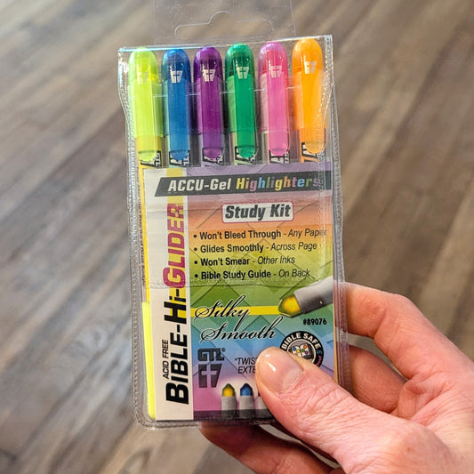 Bible Hi-Glider Gel Highlighters (pack of 6)