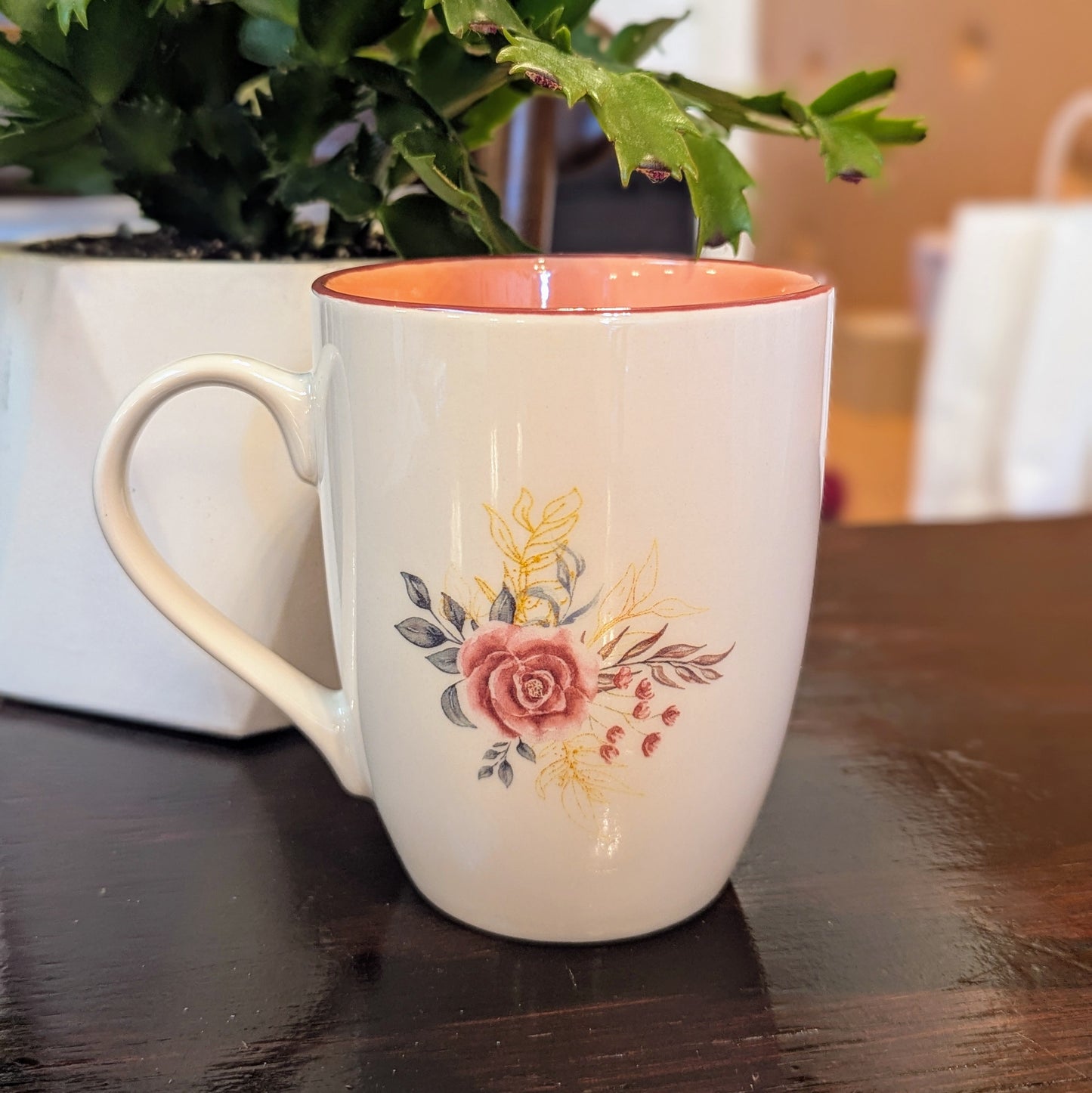 Mug - Pink Floral Cross Mug