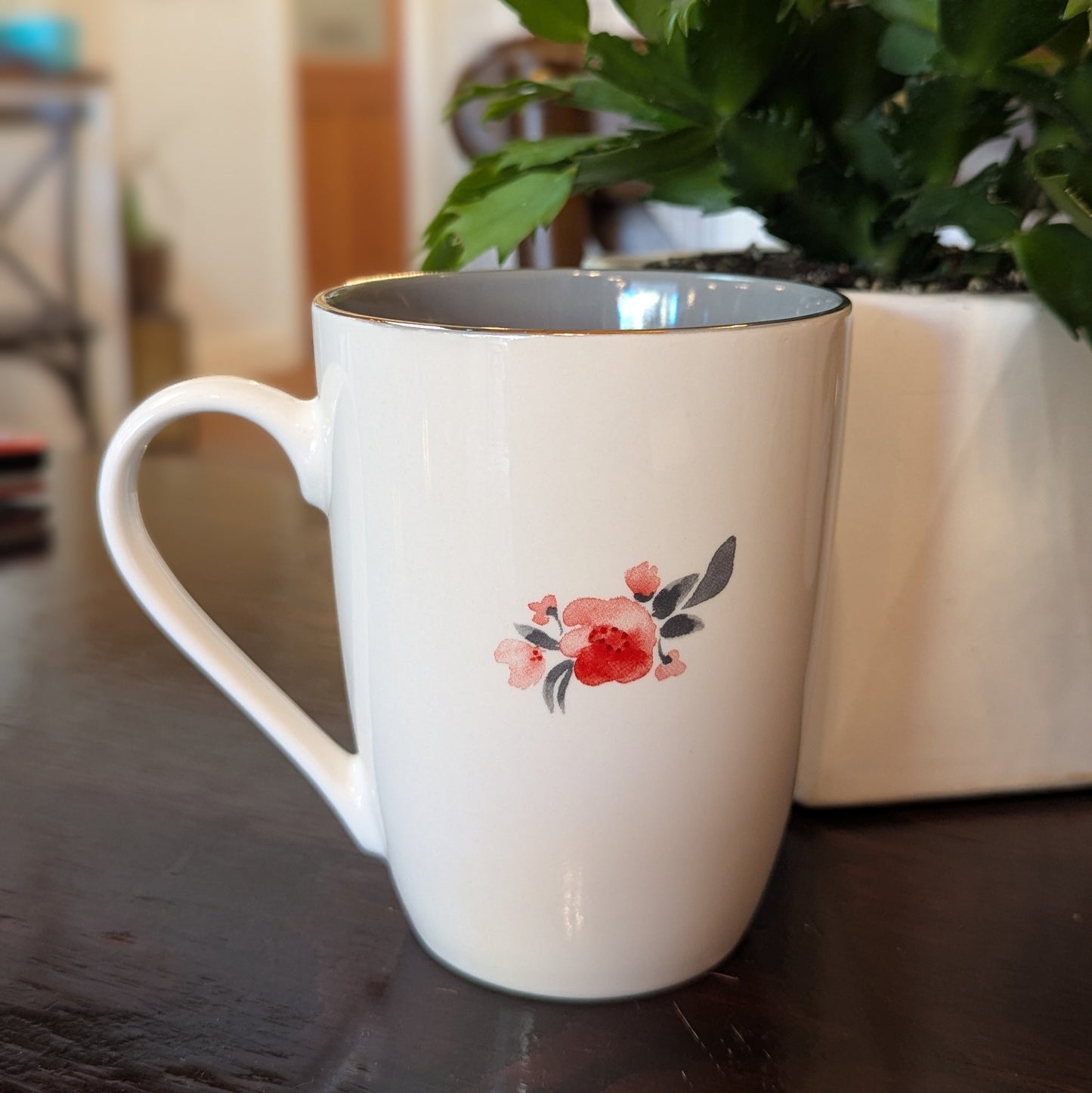 Mug - Be Strong and Courageous (floral)