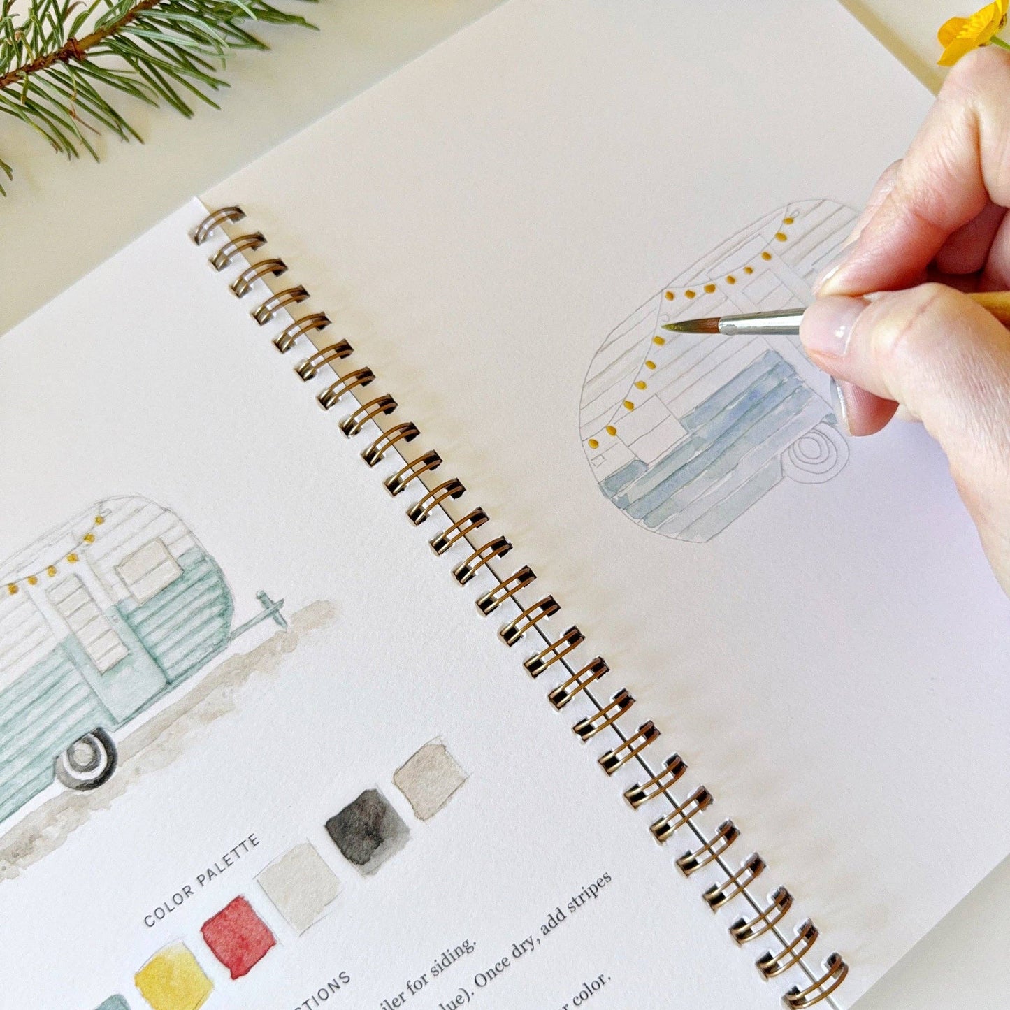 GB Camping Watercolor Workbook