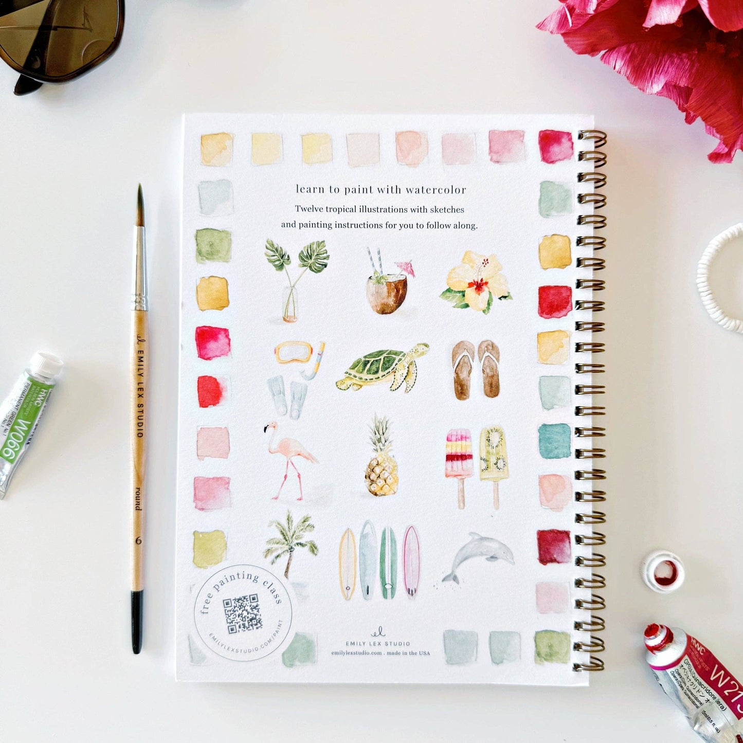 GB Tropical Watercolor Workbook