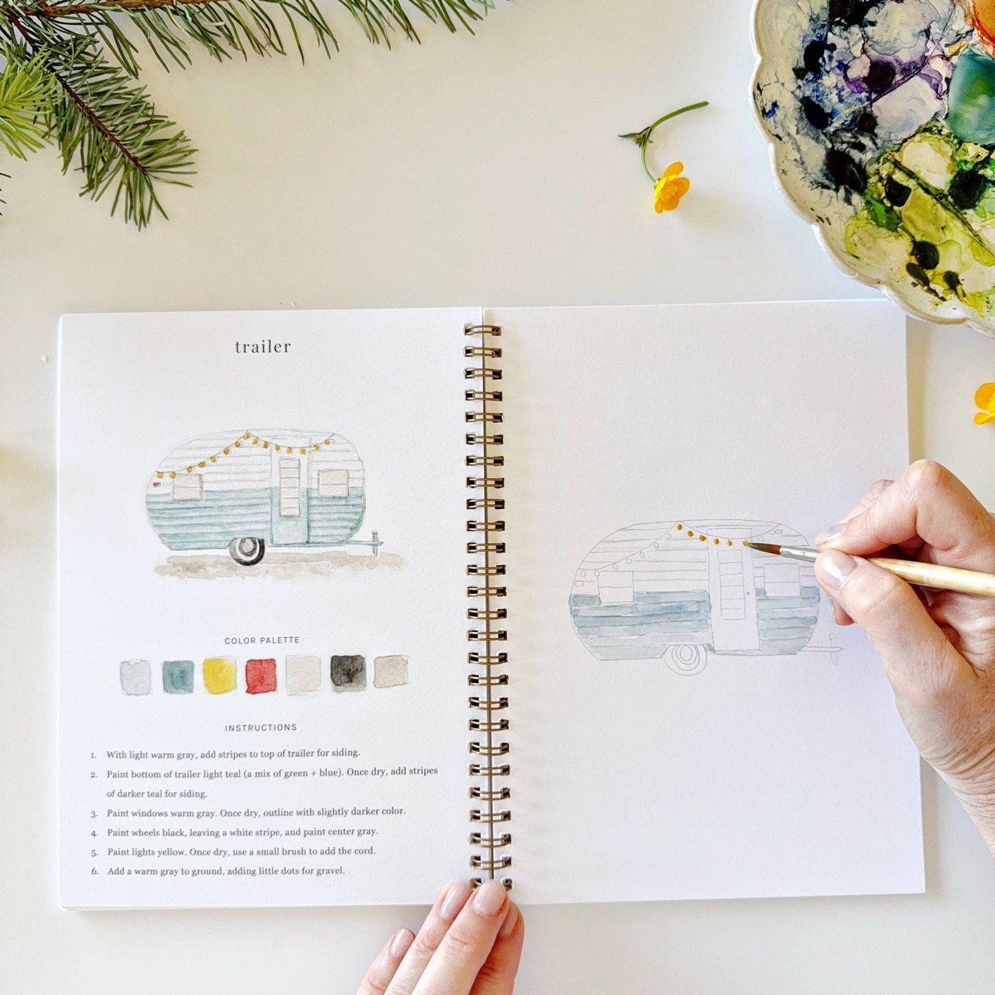 GB Camping Watercolor Workbook