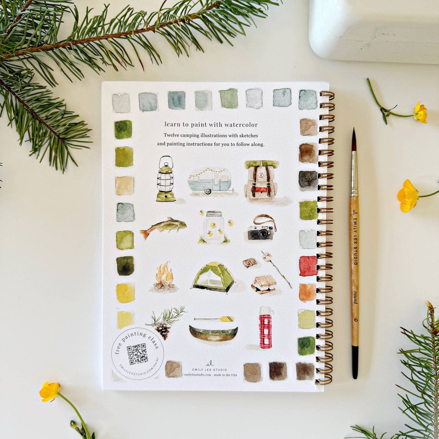 GB Camping Watercolor Workbook