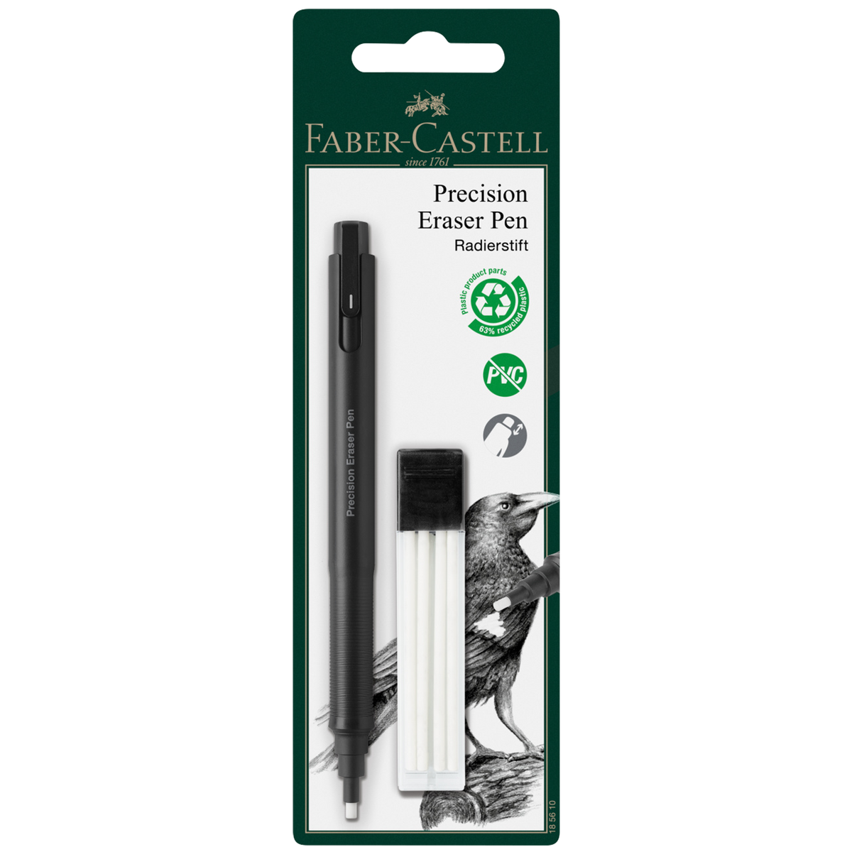 Precision Eraser Pen and Refill Blistercard