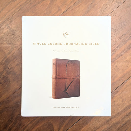 GB ESV Single Column Journaling Bible (leather with strap and flap)