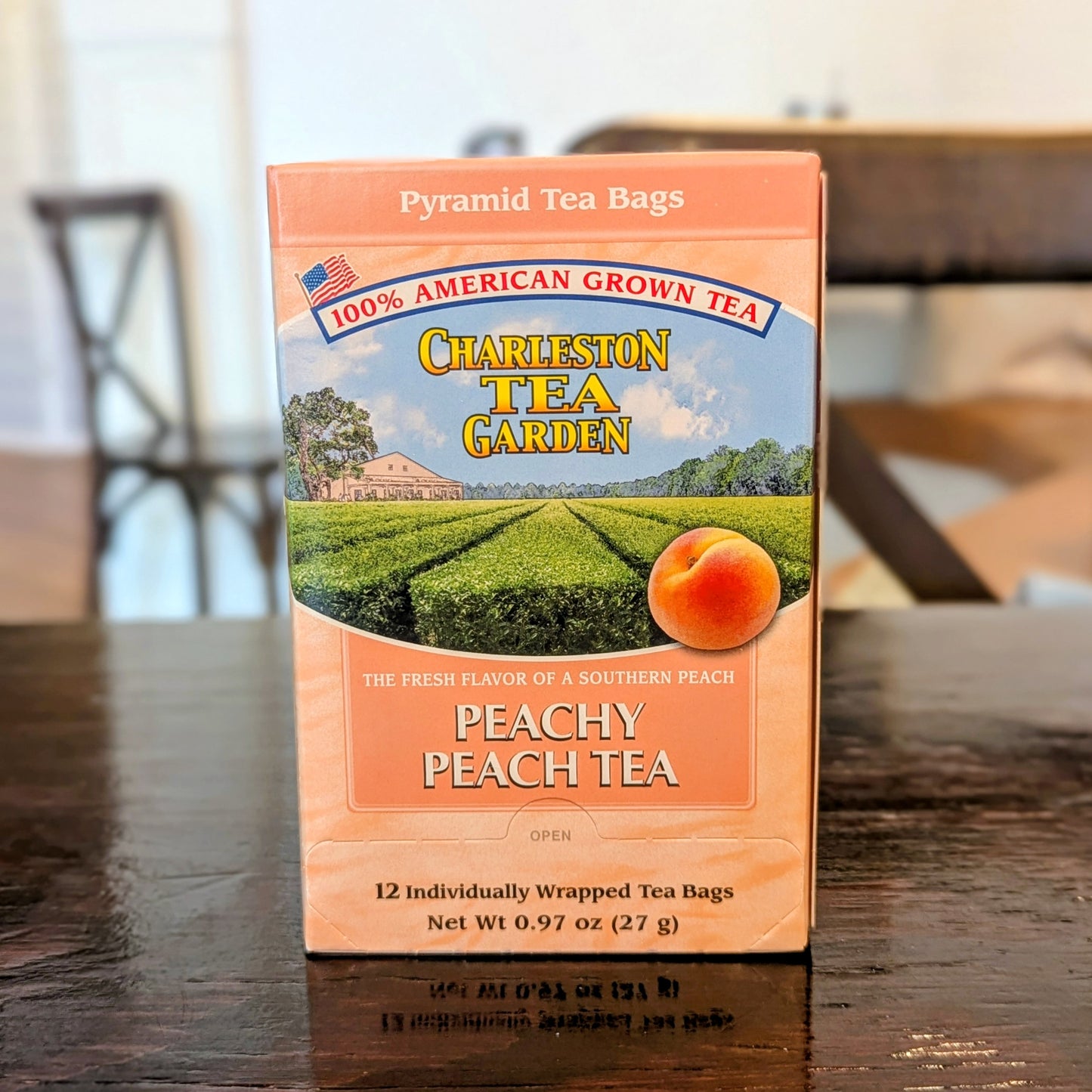 Charleston Tea Garden Peachy Peach Tea 12 Individual Tea Bags