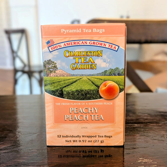 Charleston Tea Garden Peachy Peach Tea 12 Individual Tea Bags