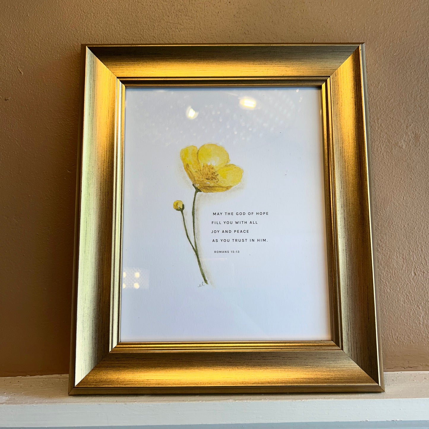 Romans 15:13 Buttercup Scripture Print