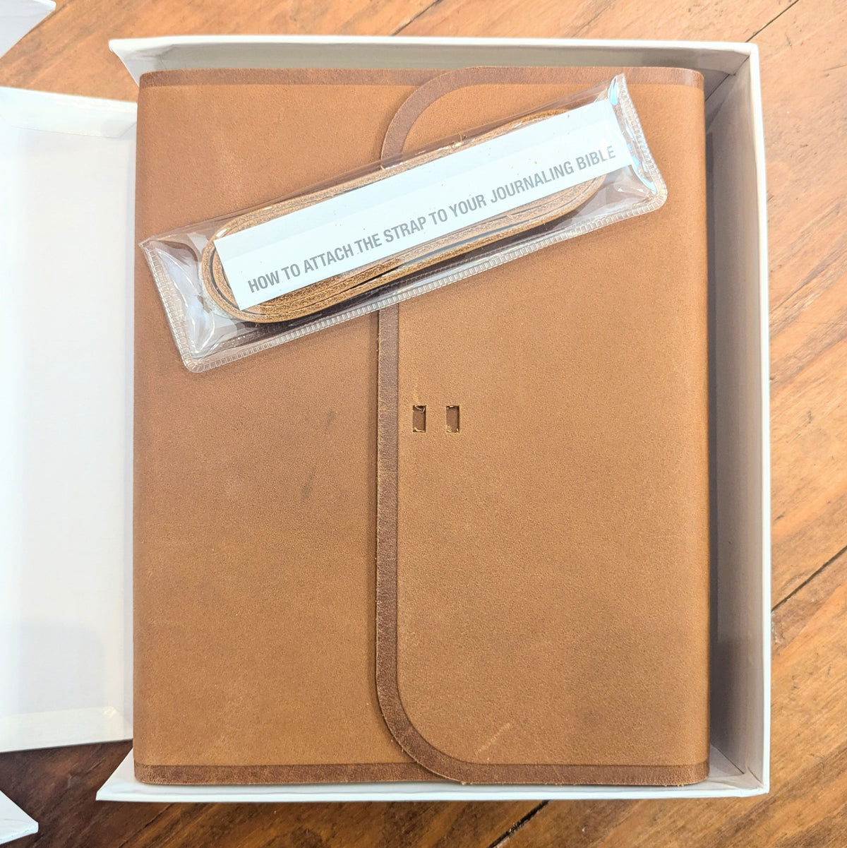 Journaling Bible (leather with strap and flap)