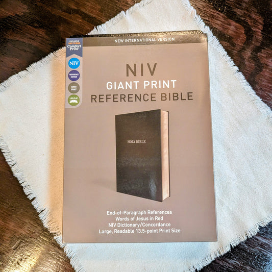 NIV Super Giant Print Reference Bible Leathersoft Chocolate