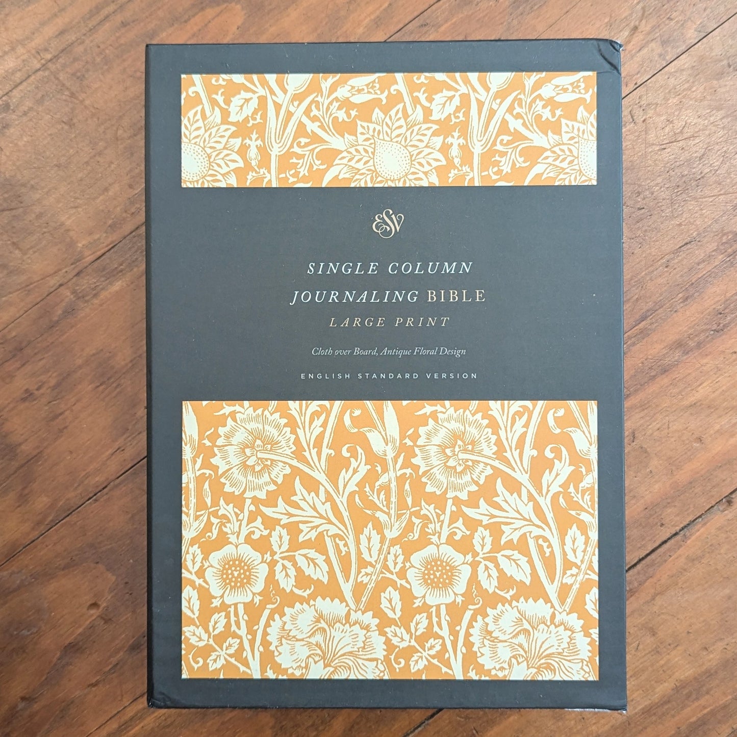 GB ESV Large Print Single Column Journaling Bible (antique floral design)