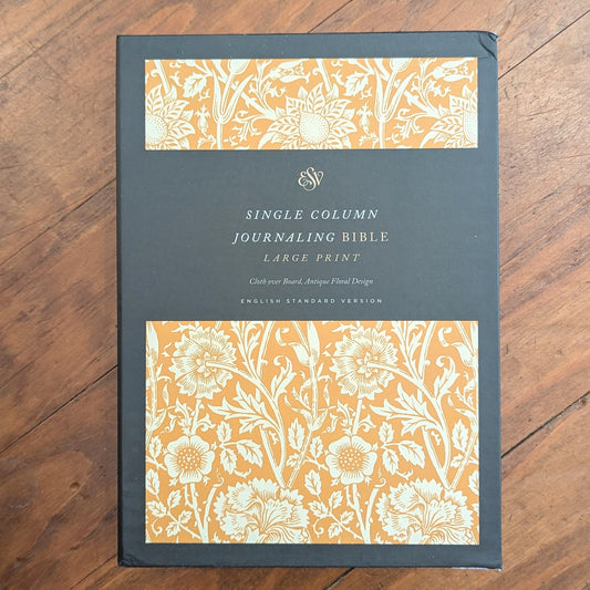 GB ESV Large Print Single Column Journaling Bible (antique floral design)